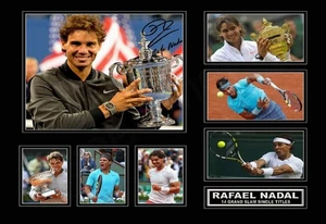Rafael Nadal Campeón de Tenis Firmado Edición Limitada Memorabilia Impresión Regalo - Imagen 1 de 36