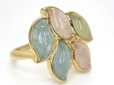 GOLDJUNGE69 * SOGNI D`ORO EDELSTEIN RING (19)  MULTI BERYLL FANTASIE 375er GELBG - Bild 1 von 4