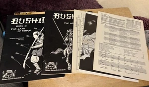 BUSHIDO Books I & II Heroes of Nippon Land Of Nippon Fantasy Games Ilimited - Imagen 1 de 8