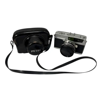 Telémetro sistema de ojos circulares Petri 7 S de colección 35 mm cámara fotográfica 45 mm con estuche Foto 1 de 4