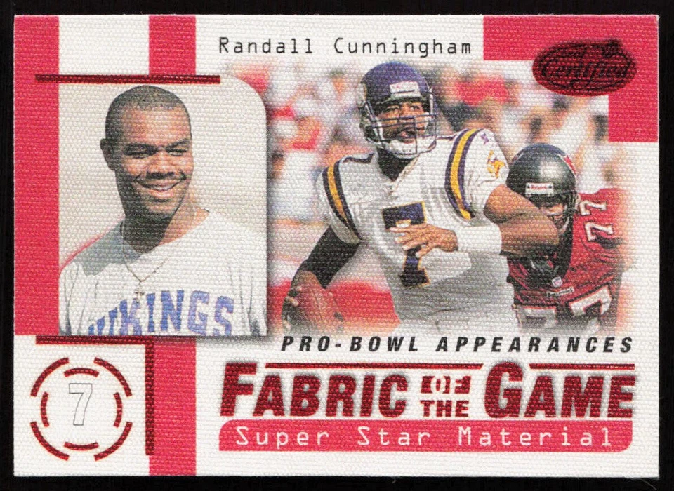 Randall Cunningham 1999 Leaf Certified Fabric of the Game #FG11 #/500 - Image 1 of 2