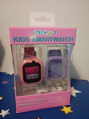 iTECH Jr 3 Kids Smartwatch Camera, Games, Music, Video Rec, Butterfly 🦋 Print - Image 1 of 4