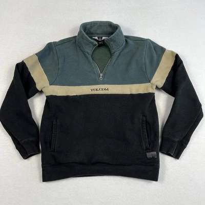 Volcom 1/4 Zip Pullover Sweatshirt Kangaroo Pocket Youth Medium Size 10 - Image 1 of 4