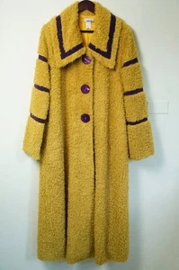 One of a Kind ~ Super Awesome and Unique Vintage USA Made Long Fleece Coat - Picture 1 of 7