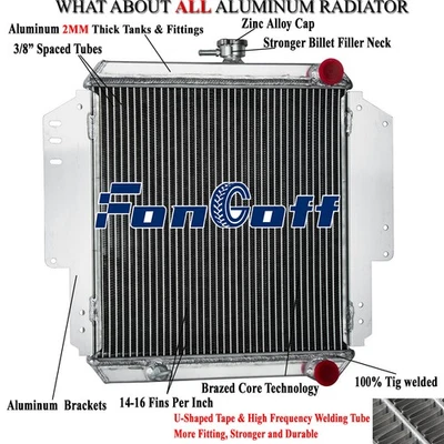 2 Rows Radiator For 1981-1996 1985 Suzuki Sierra 2Dr Spftop Hardtop SJ410 SJ413 Foto 1 de 4