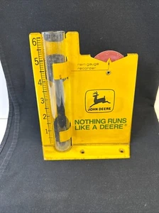 Publicidad de letrero de pluviómetro John Deere vintage - Imagen 1 de 3