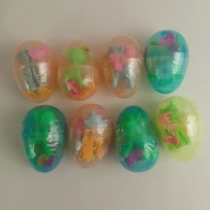 2 Random Sealed Buildable Unicorns Toy Figure In A Plastic Egg 2.38" - Picture 1 of 5