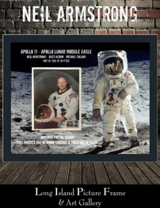 Original NASA Photo Apollo 11 Neil Armstrong First Day of Issue Framed - Picture 1 of 5