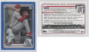 2020 Bowman Draft Chrome Blue Refractor /150 Levi Prater #BD-125