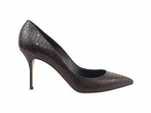 Casadei Seline Black Snake Effect Leather ~ UK 7 / EU 40 / US 10 - Picture 1 of 8