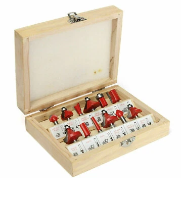 SET 12 FRESE LEGNO FRESE SCANALARE RIFILARE SANALATURE FRESATRICE 6 8  mm - Immagine 1 di 2