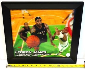 RARE Lebron James 3D Effect in Motion NBA Framed Image First Game w/ Miami Heat - Picture 1 of 1