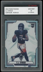 Tarjeta de novato CJ Stroud 2023 Panini Phoenix Contours primer grado 10 NFL C.J. Texans - Imagen 1 de 1