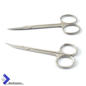 Forbici dissezione gengive iride dentale dritte + cesoie chirurgia dermatologica curve - Foto 1 di 3