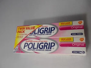 Super Poligrip Original Denture Adhesive Cream Zinc Free Denture Cream Free S&H - Picture 1 of 12
