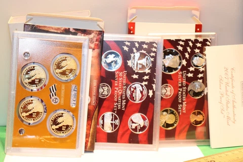 2007 S US Mint Silver Proof Set - 14 Coins - OGP Cover