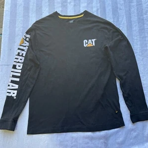 Caterpillar Mens Trademark Banner Long Sleeve Top - Cotton Size Large FAST POST - Picture 1 of 7