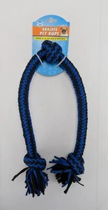 Brooklyn Pet Gear Braided Rope 3' Length Non-Toxic Tug Toss Dental Benefit Blue - Picture 1 of 6