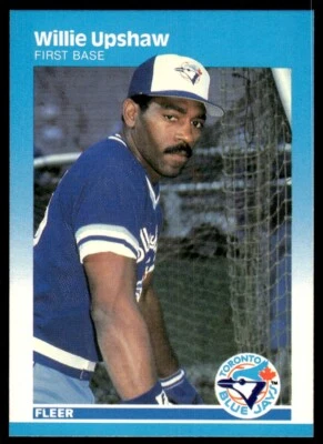 1987 Fleer Baseball Card Willie Upshaw Toronto Blue Jays #239 - Image 1 of 2