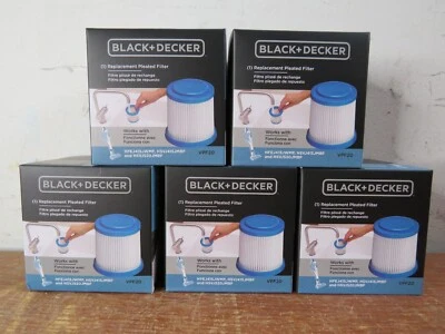 Lote de 5 filtros de repuesto originales Black and Decker # VPF20 Foto 1 de 3