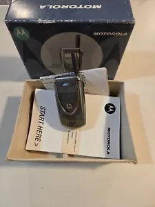 Motorola V60t Color - Silver and Gray ( AT&T ) Very Rare TDMA Flip Phone - Picture 1 of 6
