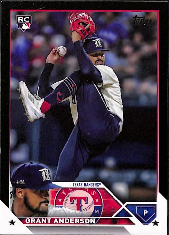 2023 Topps Update GRANT ANDERSON (RC) 03/72 BLACK Texas Rangers - Image 1 of 2