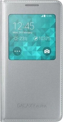Custodia a patta Samsung EF-CG850BS per Samsung Galaxy Alpha argento - Immagine 1 di 2