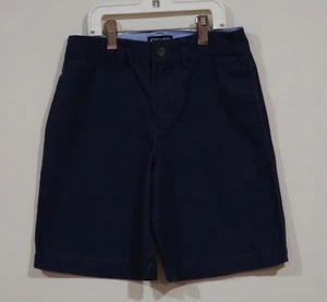 Chaps Boys Size 8 Navy Blue Four Pocket Zip Button Casual or Uniform Shorts - Picture 1 of 2