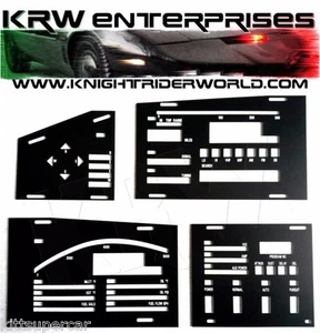 1982 PONTIAC FIREBIRD KNIGHT RIDER KITT 1TV DASH ELECTRONICS PLASTIC OVERLAY SET - Picture 1 of 12