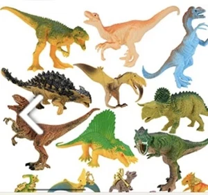 Dinosaur Toys 18pcs Set With Accessories Plastic Educational Toys 3 years+ - Picture 1 of 13