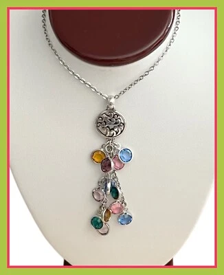 Collar Brighton Elora Gemas Cascada con Cristales Multicolores JM1053 NUEVO CON ETIQUETAS $78 Foto 1 de 4