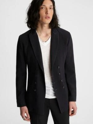 Chaqueta John Varvatos OFICIAL AZUL Doble Pecho Pico Solapa, EE. UU. 54 Foto 1 de 4