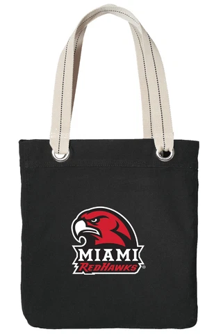 Miami RedHawks COOL BLACK Cotton Tote Bag HOT COLORS! Cover