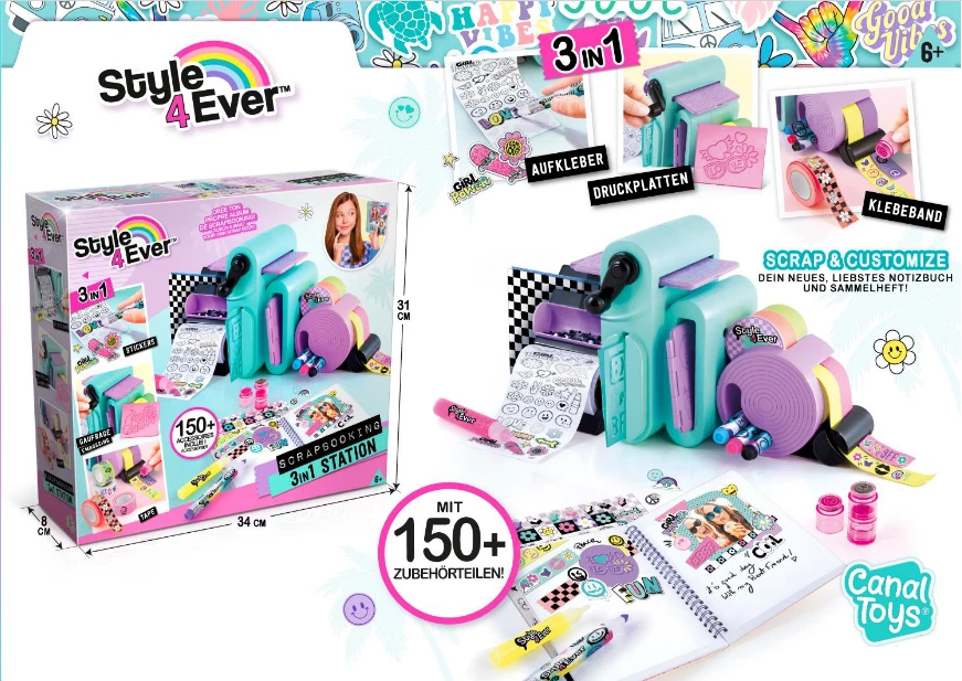 CANAL TOYS OFG 275 - STYLE 4 EVER - 3 IN 1 SCRAPBOOKING STATION # NEU OVP