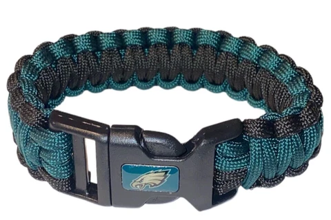 Philadelphia Eagles Team Colors Paracord Survival Bracelet Super Bowl Party Cover