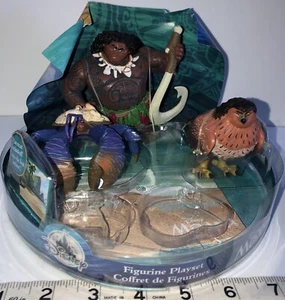 Disney Moana Tamatoa Maui Semidiós Halcón PVC Figura Lote de 3 Alfombra de Juego Decoración de Pasteles - Imagen 1 de 17