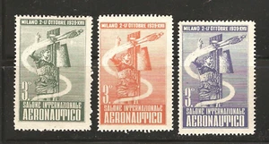 ITALY 1925 & 1939 AERONAUTICO poster stamps MILANO , SANABIA 502 , PHILATELIC - Picture 1 of 2