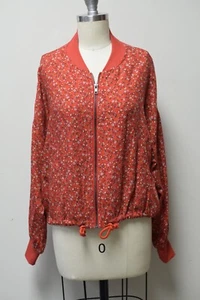 BB Dakota by Steve Madden Women Red Print Baseball Jacket ~ S~ - Picture 1 of 5