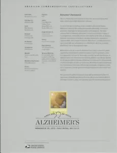 #1736 (49c +11c) Alzheimer Briefmarke #B6 Andenkenseite - Bild 1 von 1