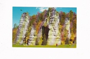 VINTAGE MT. SOLON, VIRGINIA NATURAL CHIMNEYS POST CARD 
