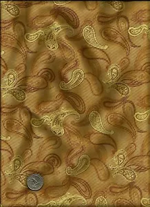"Midnight Rendezvous" Print golden butterscotch color Fabric by Henry Glass - Picture 1 of 1