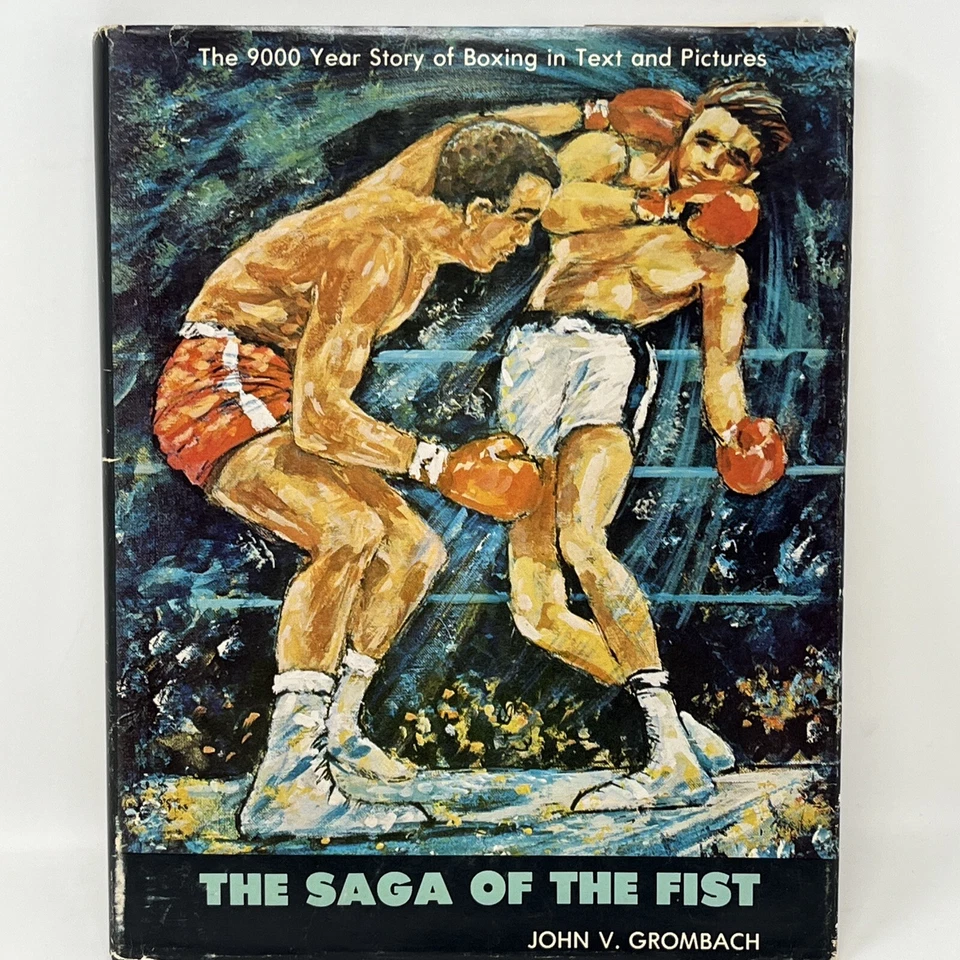 The Saga of the Fist by John Grombach 1977 DJ HC Boxing History Sock - Image 1 of 4
