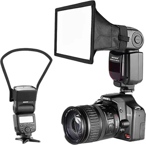 Neewer Camera Speedlite Flash Softbox and Reflector Diffuser Kit for Canon Nikon - Picture 1 of 8