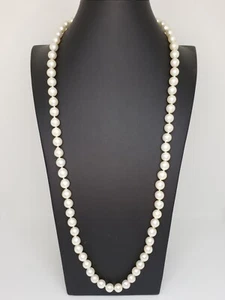 30 inch Opera length Akoya 9.5 to 9.8 millimeter continuous pearl strand - Picture 1 of 5