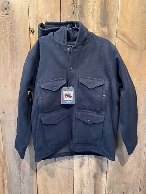 Filson Mackinaw Wool Hooded Cruiser Jacket DARK Navy Size L New With Tags - Image 1 of 4