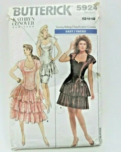 Butterick 5924 Easy Sewing Pattern Misses Dress Size 12 14 16 Uncut - Foto 1 di 3