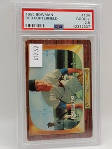 1955 Bowman #104 Bob Porterfield PSA 2.5 - Picture 1 of 2