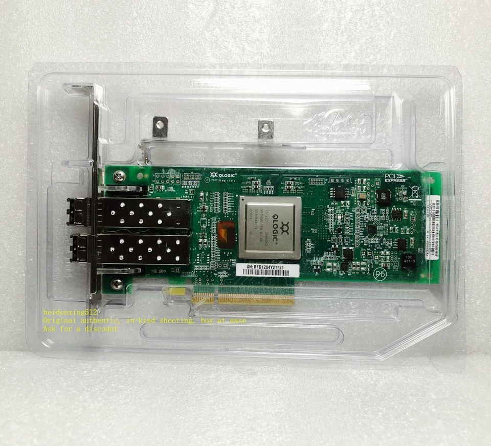 Qlogic QLE2562-F HBA Card 8Gb Fibre Channel Adapter FC Dual Port Channel - Image 1 of 4