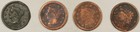 1838, 1849, 1850, 1851 Large Cents, Lot Of 4 - Culls With Major Problems!