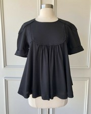 | COUNTRY ROAD | panel circle trim blouse top black | NEW | $139 | SIZE: 8 |
